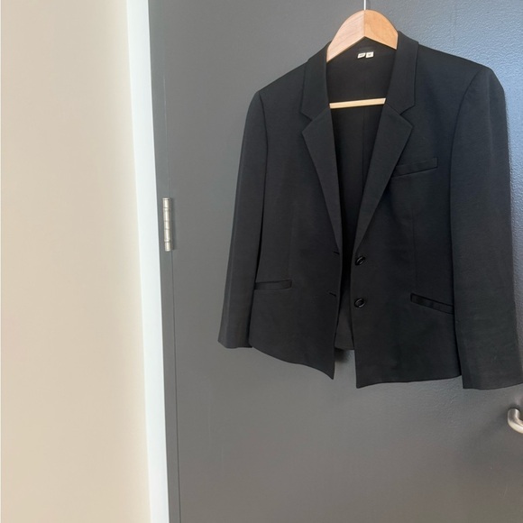 Helmut Lang EUC  Black Blazer M silk lining culpo and cotton slight tux vibe - Picture 13 of 17